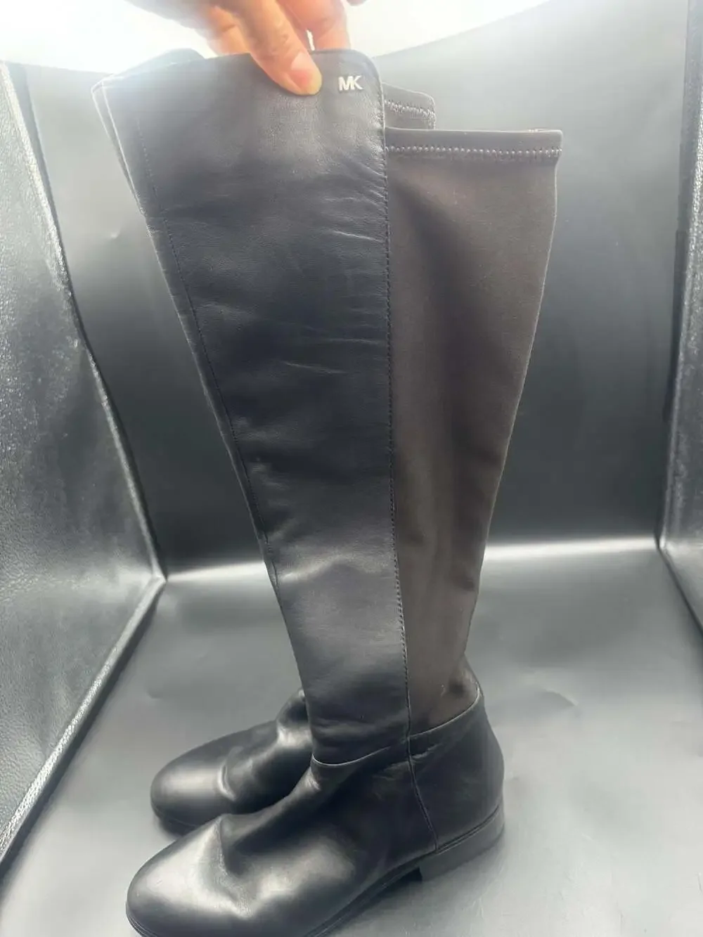 Michael Kors Black Leather Knee High Boots